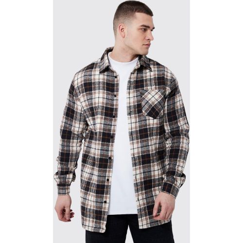 Tall - Chemise longue à carreaux - Boohooman - Modalova
