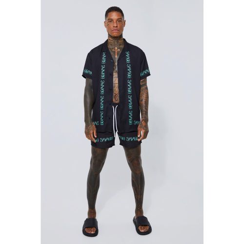 Ensemble avec chemise et short - Boohooman - Modalova