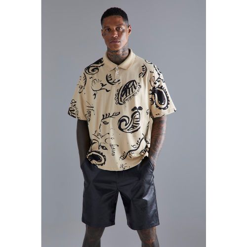 Polo imprimé cachemire - Boohooman - Modalova