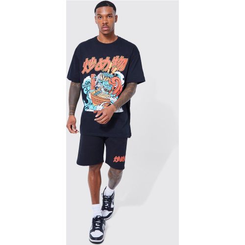 Ensemble imprimé dragon avec t-shirt et short - Boohooman - Modalova