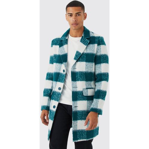 Manteau en laine à carreaux - Boohooman - Modalova