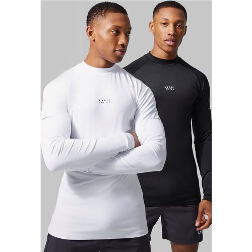 Lot de 2 tops de compression - MAN Active - Boohooman - Modalova