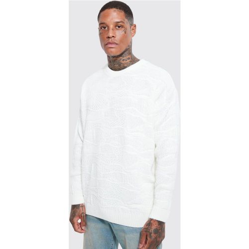 Pull en maille torsadée - Boohooman - Modalova