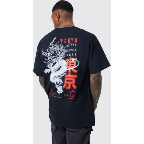 T-shirt oversize à imprimé dragon - Boohooman - Modalova
