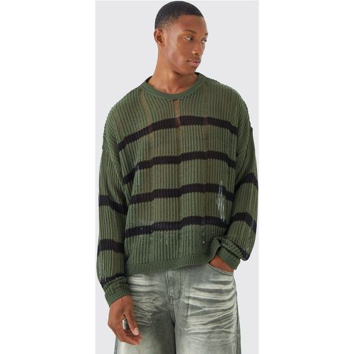 Pull ample en maille large - Boohooman - Modalova