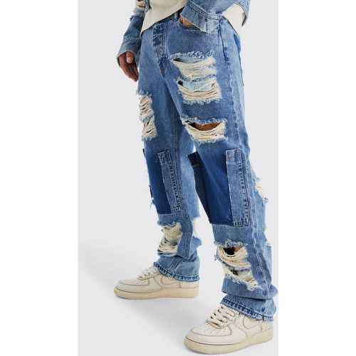 Jean large déchiré - - 34R - Boohooman - Modalova