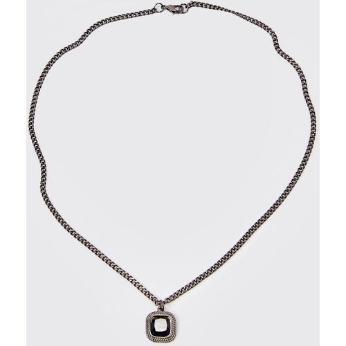 Collier à pendentif pierre fantaisie - Boohooman - Modalova