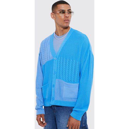 Cardigan ample en patchwork - Boohooman - Modalova