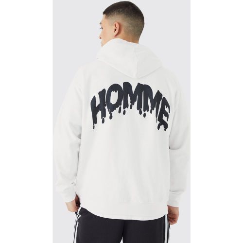 Sweat à capuche oversize imprimé - Boohooman - Modalova