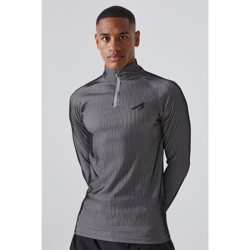 Top de sport côtelé zippé cintré homme - Boohooman - Modalova