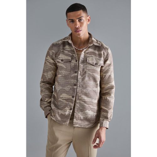 Surchemise oversize à imprimé camouflage - Boohooman - Modalova