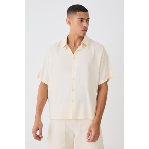 Chemise oversize unie en viscose - Boohooman - Modalova