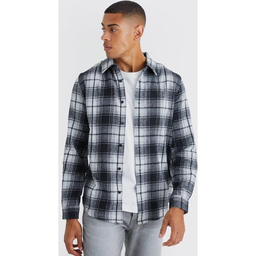 Chemise en flanelle à carreaux et manches longues - Boohooman - Modalova