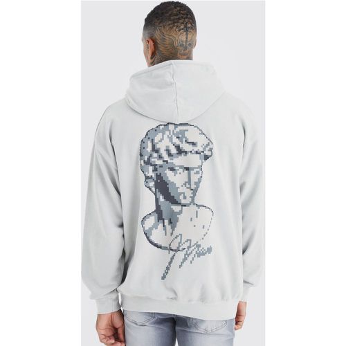 Sweat à capuche oversize surteint imprimé statue - Boohooman - Modalova