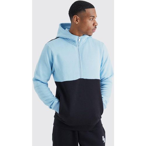 Sweat à capuche zippé color block - Boohooman - Modalova