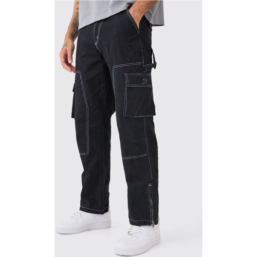 Pantalon large à coutures contrastantes - Boohooman - Modalova