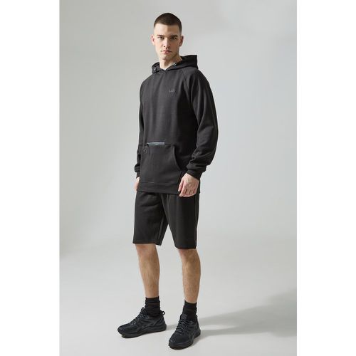 Tall Man Active Tech Hoodie And Shorts Set - Boohooman - Modalova