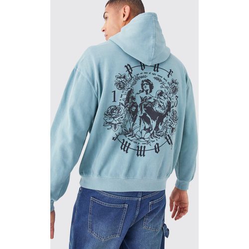 Sweat à capuche oversize surteint à imprimé fleuri - Boohooman - Modalova