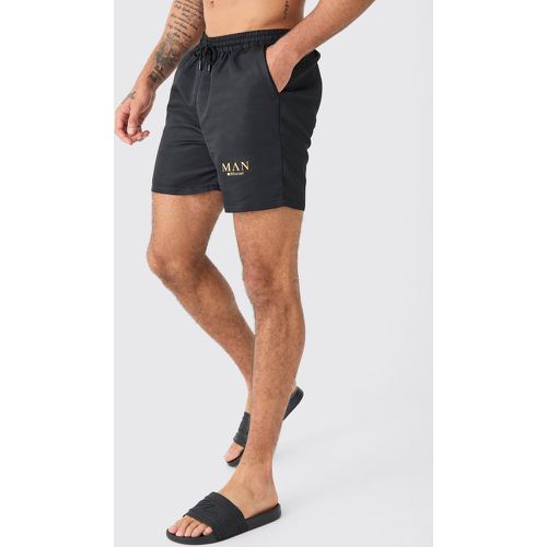 Mid Length Man Gold Swim Shorts - Boohooman - Modalova