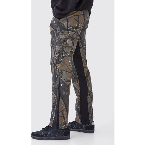 Pantalon cargo slim à imprimé camouflage - Boohooman - Modalova