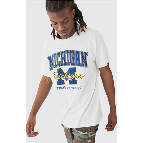 Oversized Michigan License T-shirt - Boohooman - Modalova