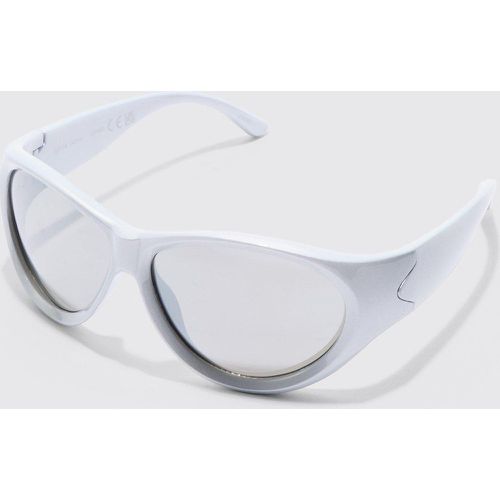 Mirror Lens Racer Sunglasses - Boohooman - Modalova
