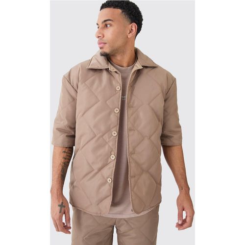 Oversized Short Sleeve Quilted Shirt - Boohooman - Modalova