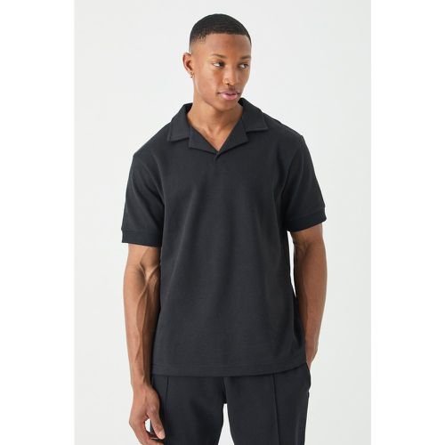 Core Heavy Interlock Revere Cuffed Polo - Boohooman - Modalova