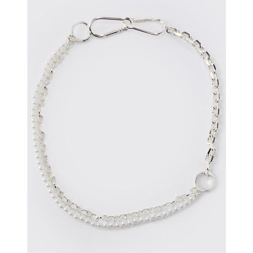 Chunky Pearl Chain Necklace - Boohooman - Modalova