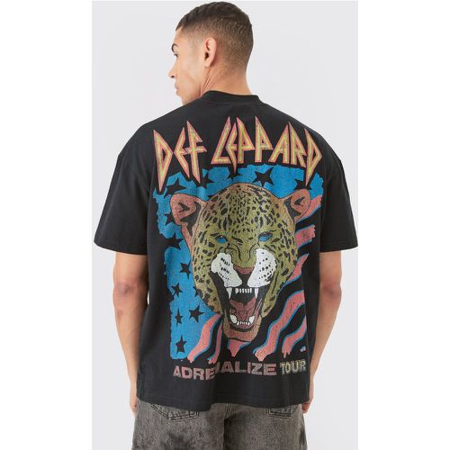 Oversized Def Leopard Large Scale License T-shirt - Boohooman - Modalova