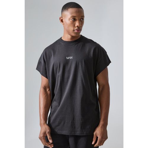 Man Active Oversized Cut Off T-shirt - Boohooman - Modalova