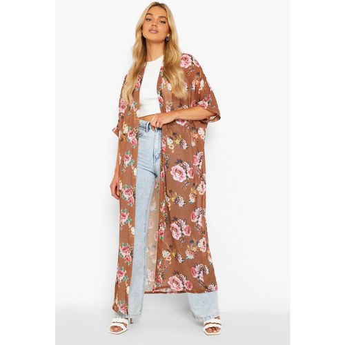 Kimono Long À Fleurs - boohoo - Modalova