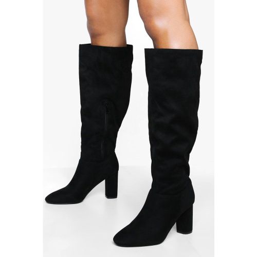 Bottes Montantes À Talon Bloc - Pointure Large - boohoo - Modalova