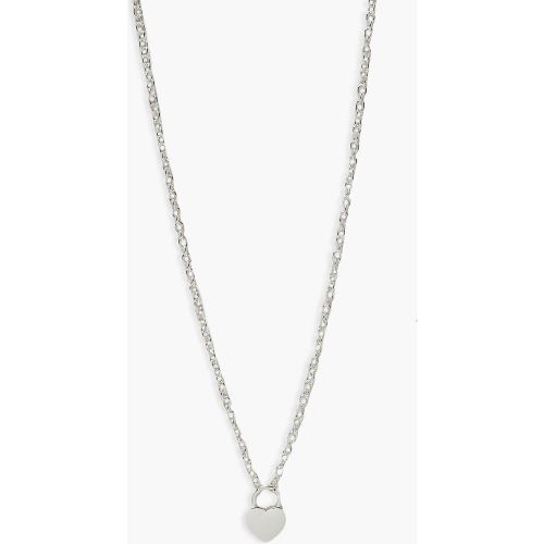 Collier é À Pendentif Cœur En Forme De Cadenas - - boohoo - Modalova