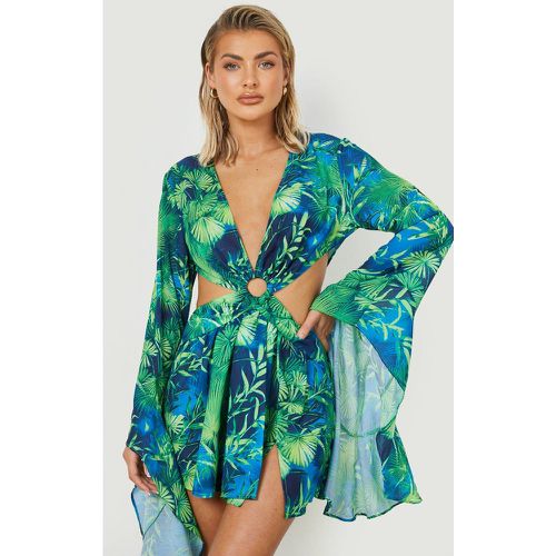 Robe Courte En Tissu Premium À Imprimé Tropical - boohoo - Modalova