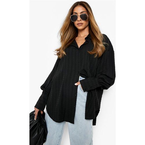 Chemise Oversize Effet Tissé - boohoo - Modalova