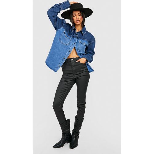 Jean Skinny Enduit Taille Haute - boohoo - Modalova