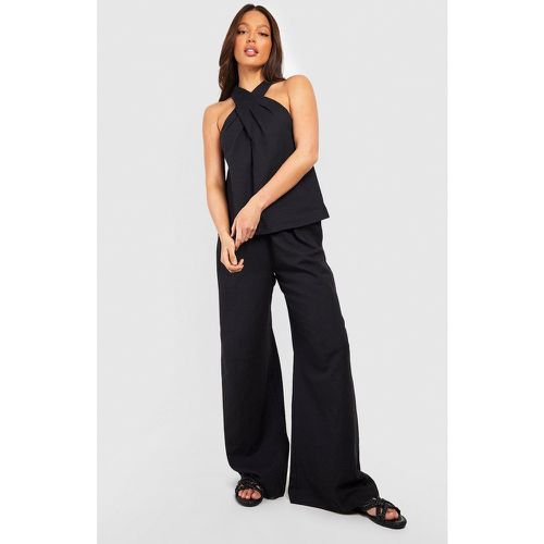 Tall" - Pantalon Large En Lin - boohoo - Modalova