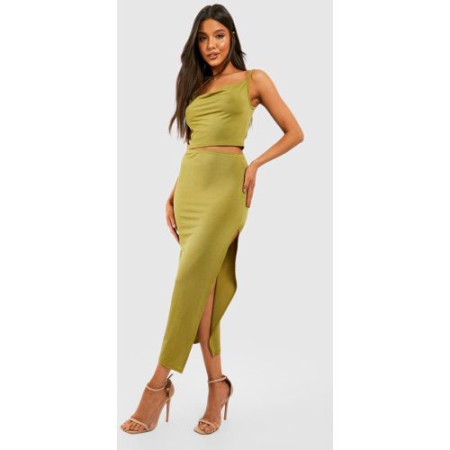 Jupe Longue Fendue Soyeuse - boohoo - Modalova
