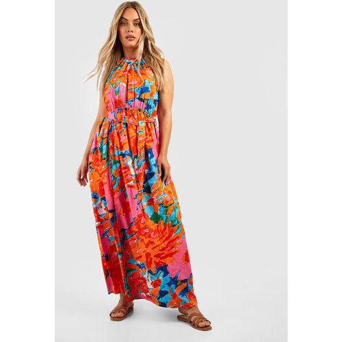 Grande Taille - Robe Longue Fleurie Dos Nu - boohoo - Modalova