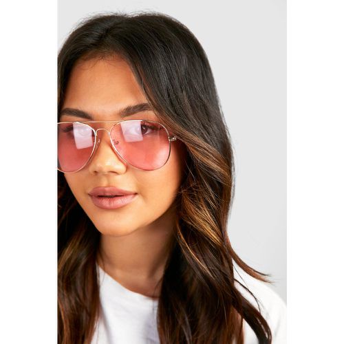 Lunettes De Soleil Aviateur - boohoo - Modalova