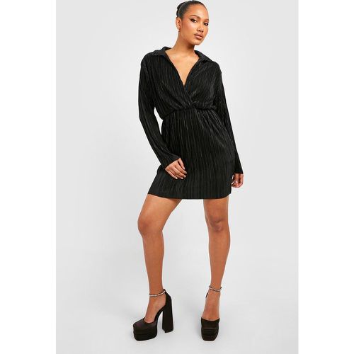 Robe Chemise Plissée - boohoo - Modalova