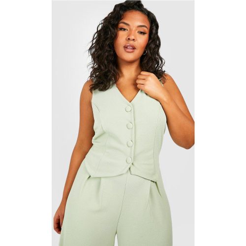 Grande Taille - Veston Boutonné En Jersey - boohoo - Modalova