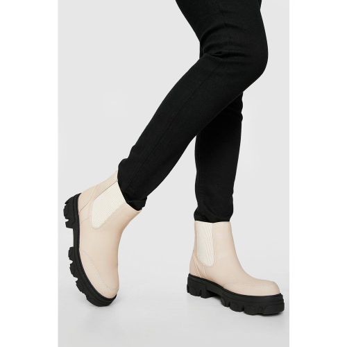 Bottes Chelsea En Caoutchouc À Semelle Épaisse - boohoo - Modalova
