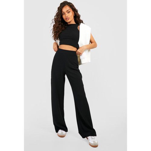 Pantalon Large Texturé - boohoo - Modalova