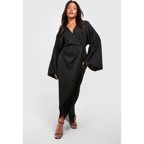 Grande Taille - Robe Portefeuille À Franges - boohoo - Modalova