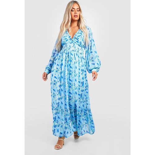 Grande Taille - Robe Longue Fleurie En Mesh - boohoo - Modalova