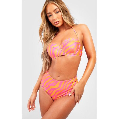 Bas De Maillot Zébré Taille Haute - boohoo - Modalova