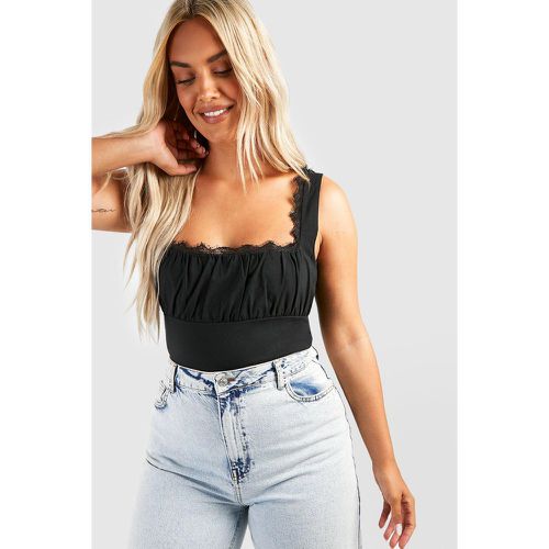 Grande Taille - Corset Froncé À Dentelle - boohoo - Modalova