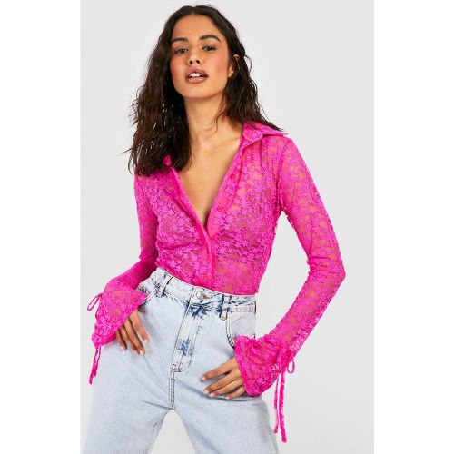 Chemise Cintrée En Dentelle - boohoo - Modalova